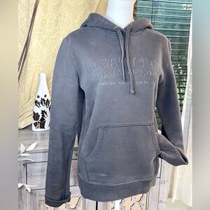 All Saints Charcoal Hoodie for Men